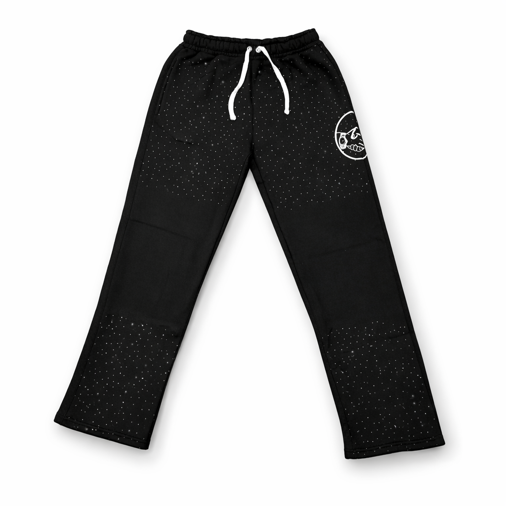 GTST Handshake Rhinestone Sweatpants - Black