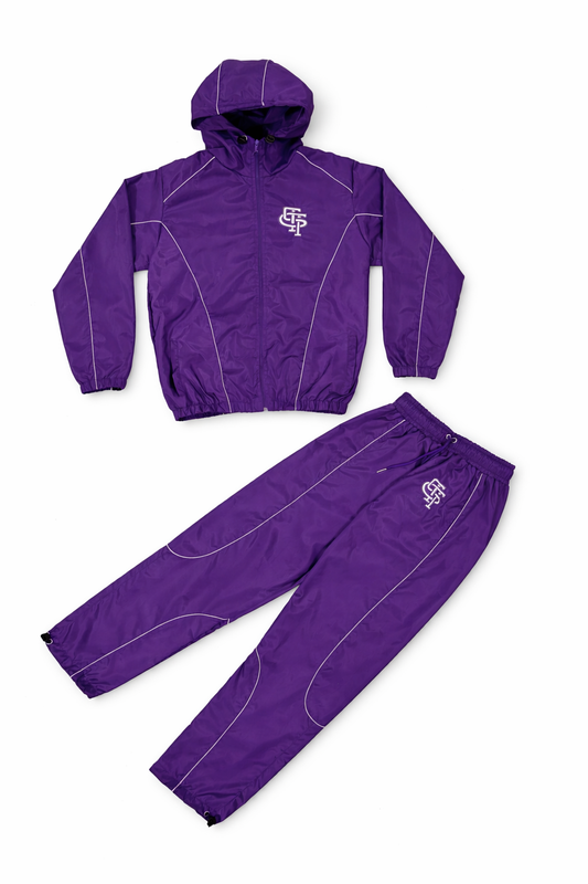 Nylon Windbreaker Tracksuit - Purple