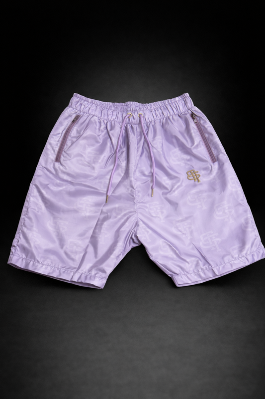 Lavender Nylon Monogram GTST Shorts