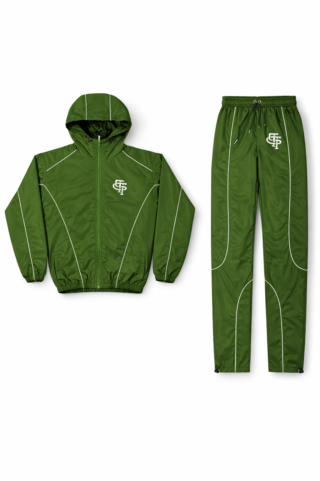 Nylon Windbreaker Tracksuit - Green