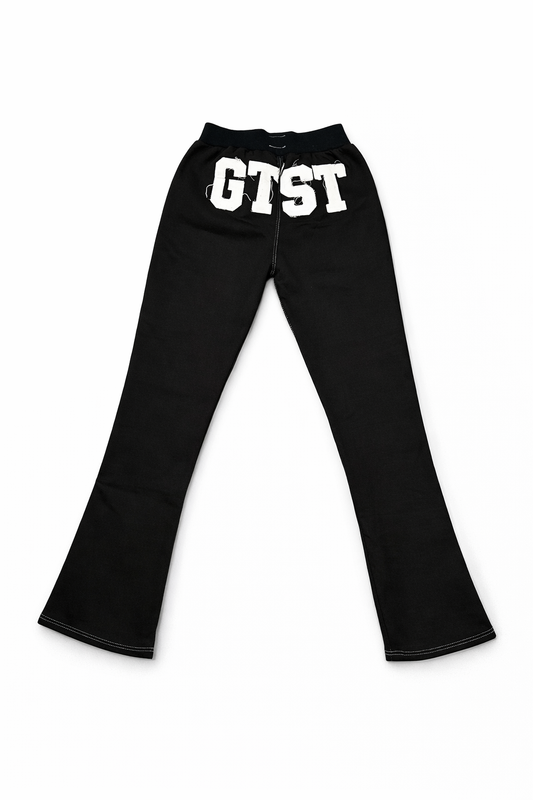 Women's GTST Signature Distressed Flare Pants- Black